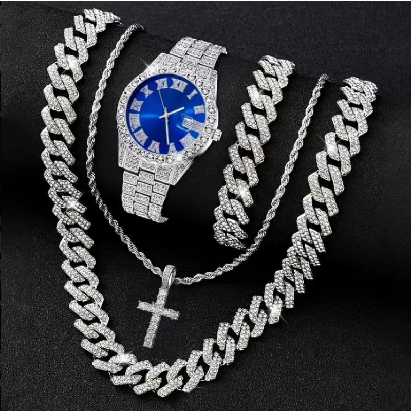 Icebox Jewelry Watches - 3/4PCS Hip Hop Iced Out Men's