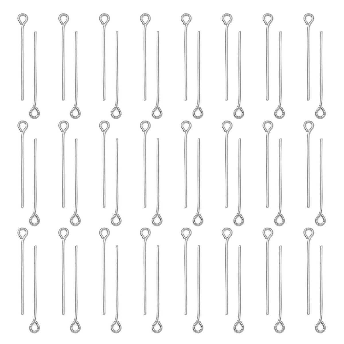 Charm Bracelet Beads - 100Pcs/Lot Stainless Steel Eye Pins Diy