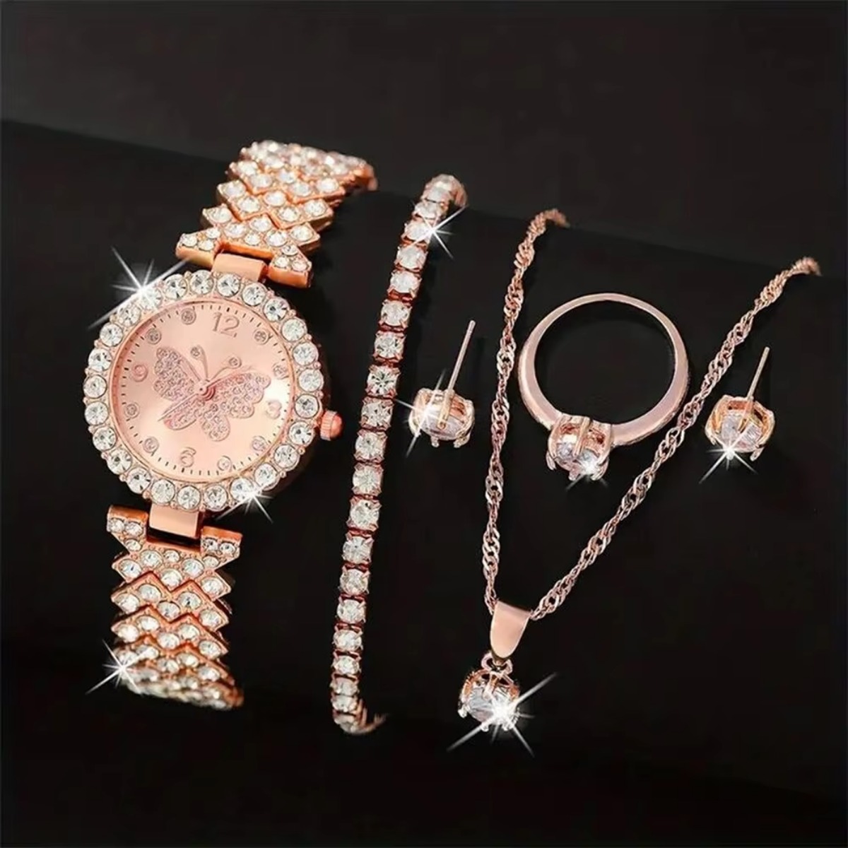 6PCS/Set Luxury Rhinestone But - Jewelry Watch Making recension och pris