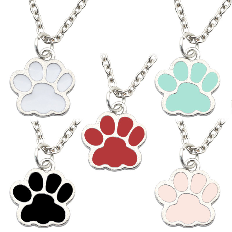 Fashion Dog Paw Cat Footprint  - Mens Dog Tag Necklace recension och pris