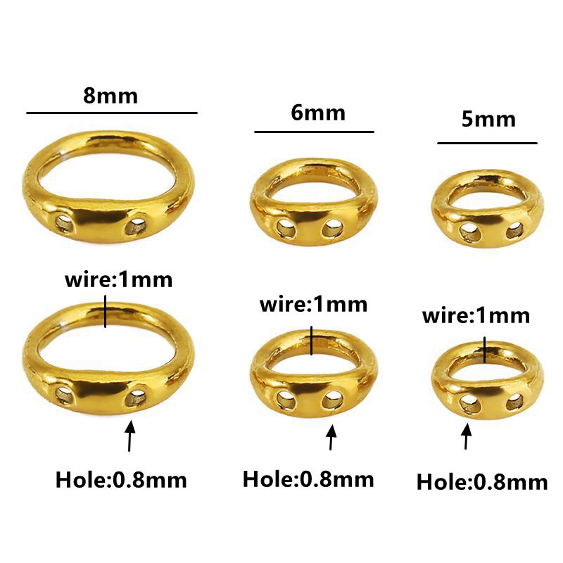 30pcs 5/6/8mm Stainless Steel  - Charm Bracelet Beads recension och pris