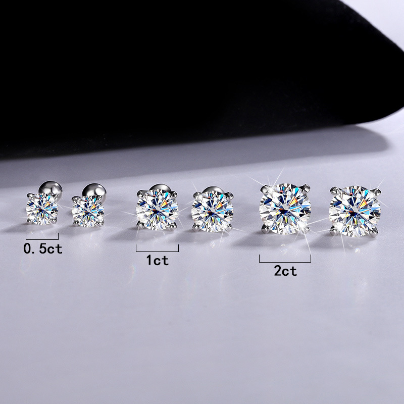 1/2 Carat Moissanite Stud Earr - Diamond Stud Earrings recension och pris