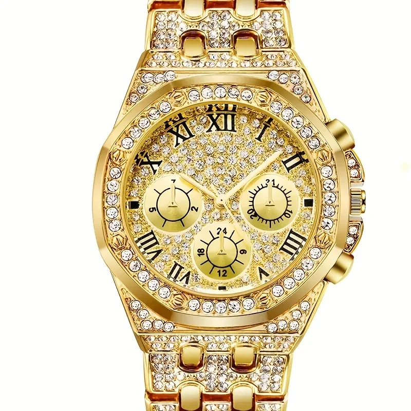 Luxury Octagonal Bezel Iced Qu - Icebox Jewelry Watches recension och pris