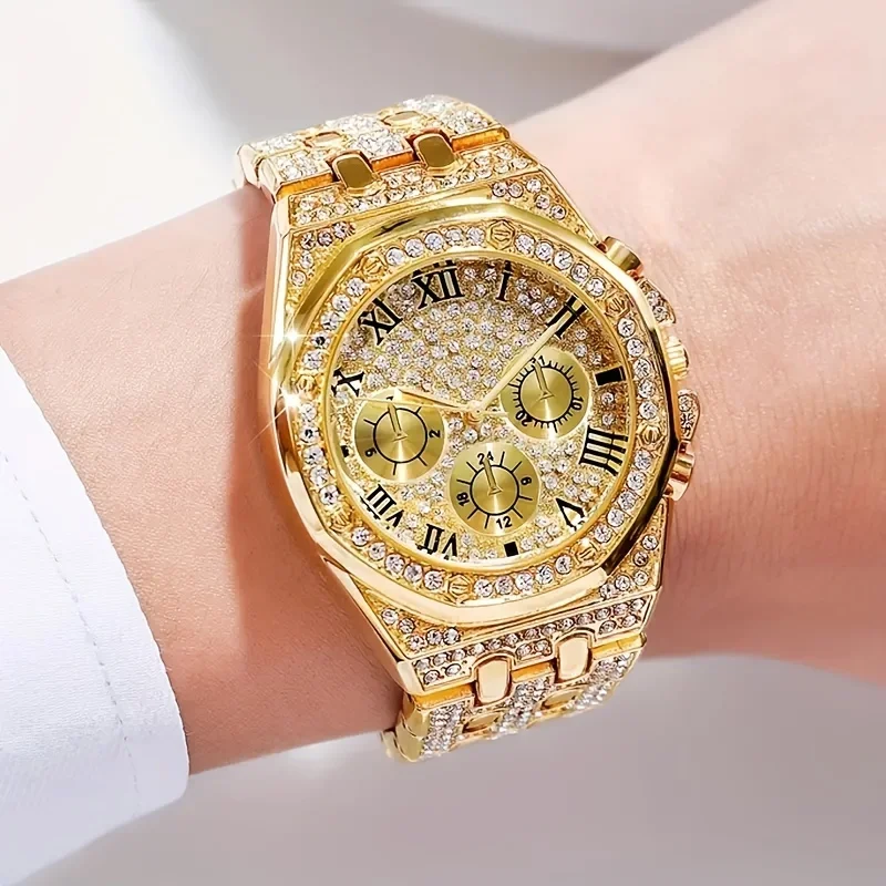 Luxury Octagonal Bezel Iced Qu - Icebox Jewelry Watches recension och pris