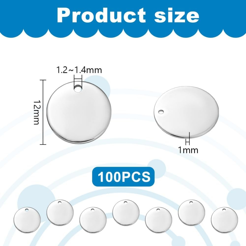 100pcs 12mm 304 Stainless Stee - Engraved Name Necklace recension och pris