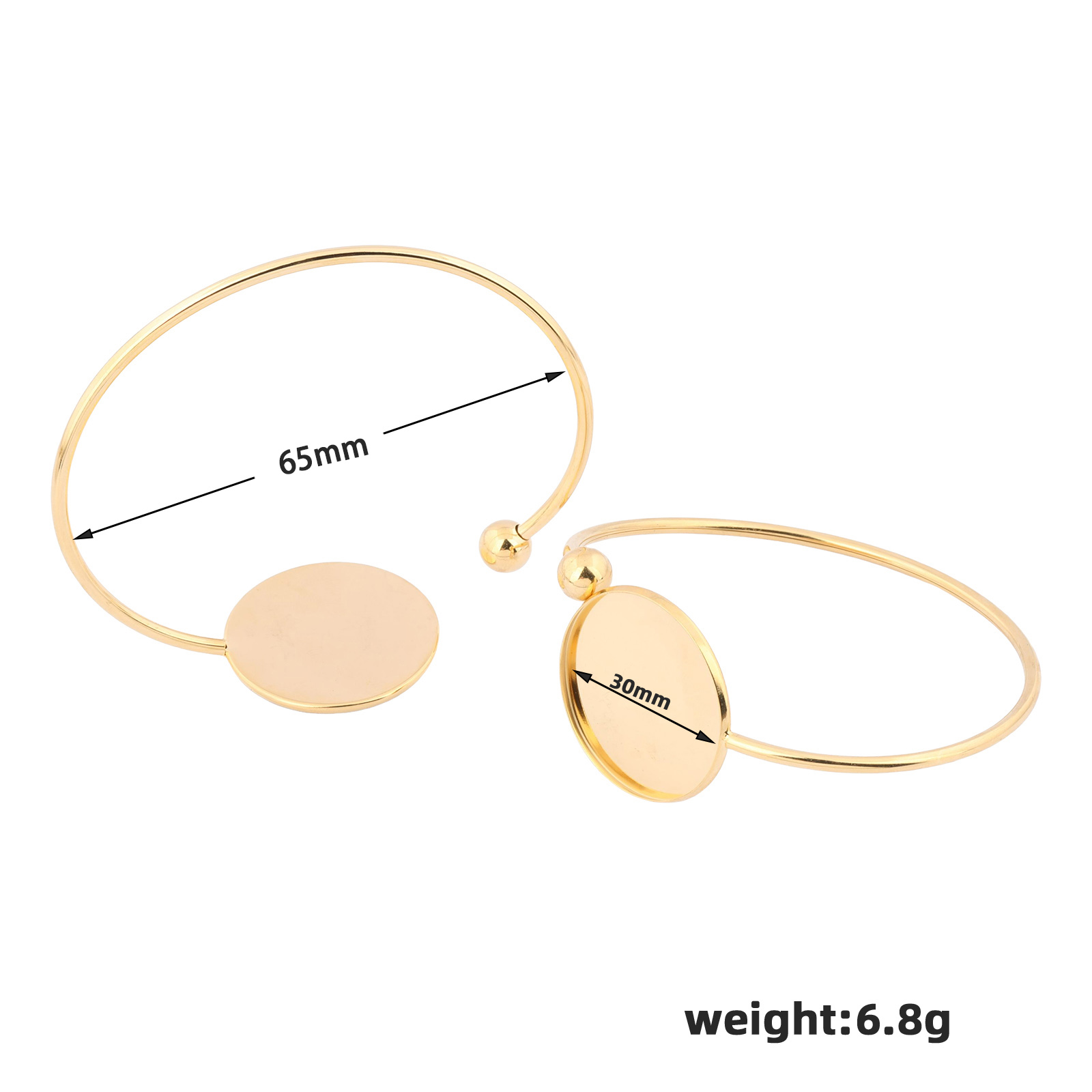 2pcs Fit 30mm Cabochon Bangle  - Cuff Bangle Bracelet recension och pris