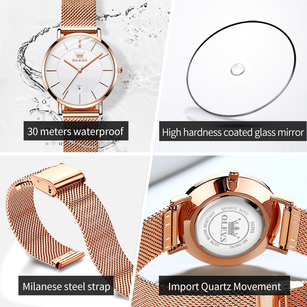 OLEVS Woman Watch 5869 Elegant - Jewelry Watches For Women recension och pris