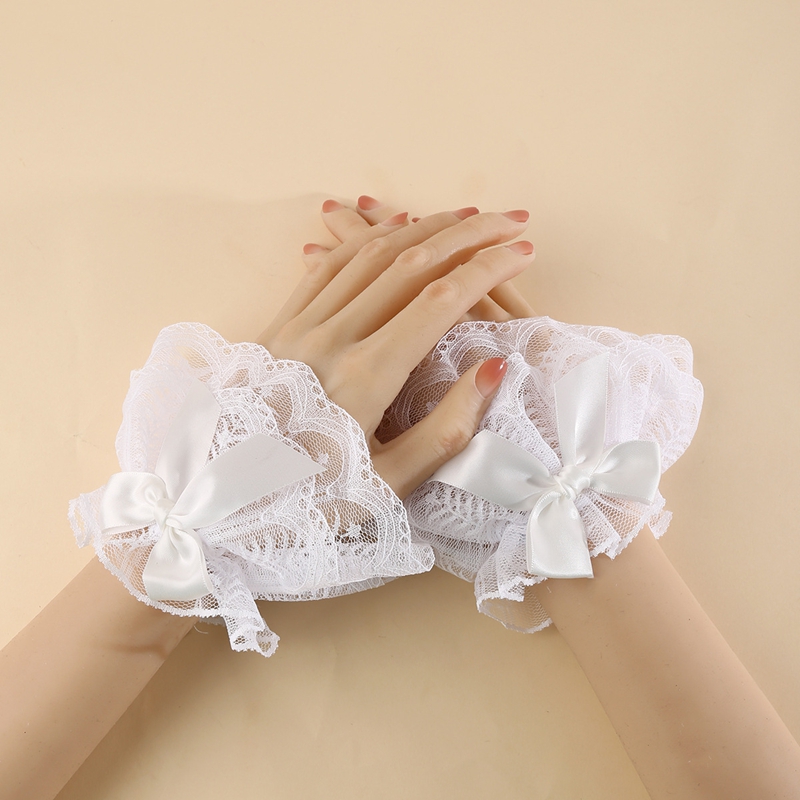Sweet  Lolita Lace Bowknot Wri - Cuff Bangle Bracelet recension och pris