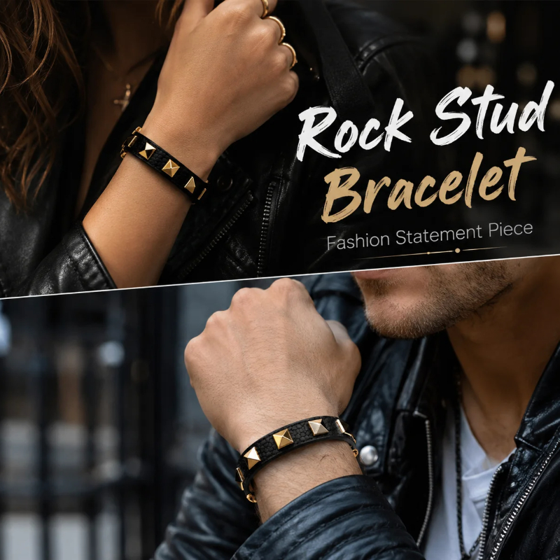 10 Colors Punk Leather Bracele - Cuff Bangle Bracelet recension och pris