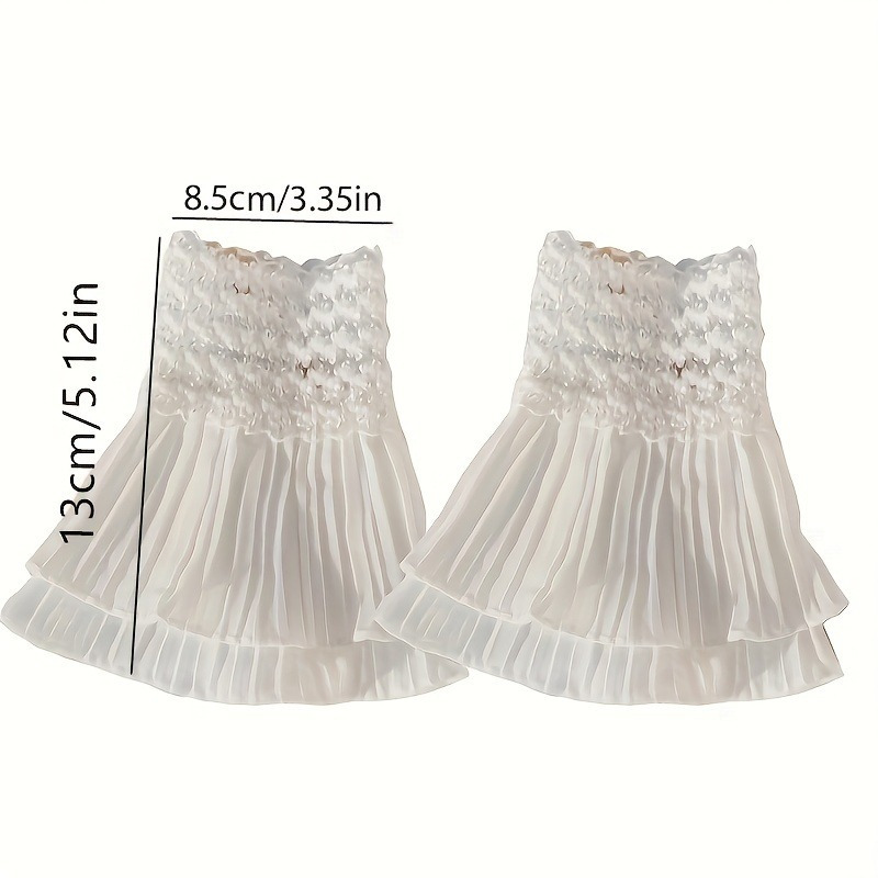 Double Ruffle Fake Cuff Solid  - Cuff Bangle Bracelet recension och pris