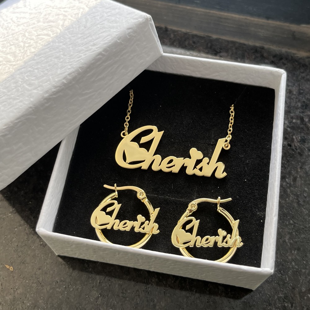 DUOYING Custom Earring Jewelry - Engraved Name Necklace recension och pris