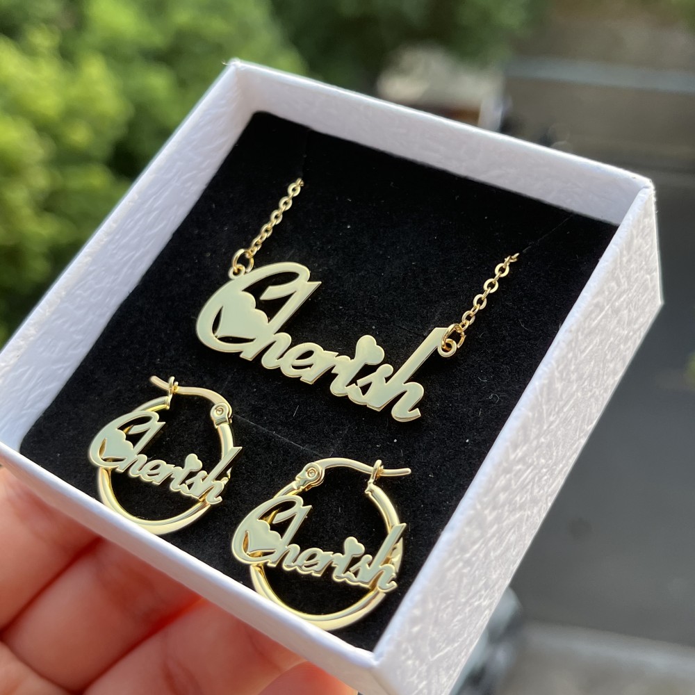 DUOYING Custom Earring Jewelry - Engraved Name Necklace recension och pris