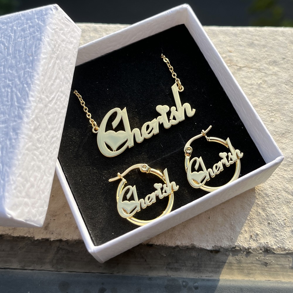 DUOYING Custom Earring Jewelry - Engraved Name Necklace recension och pris