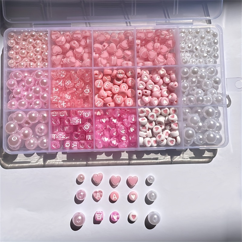 10-piece pink alphabet box, ac - Charm Bracelet Beads recension och pris