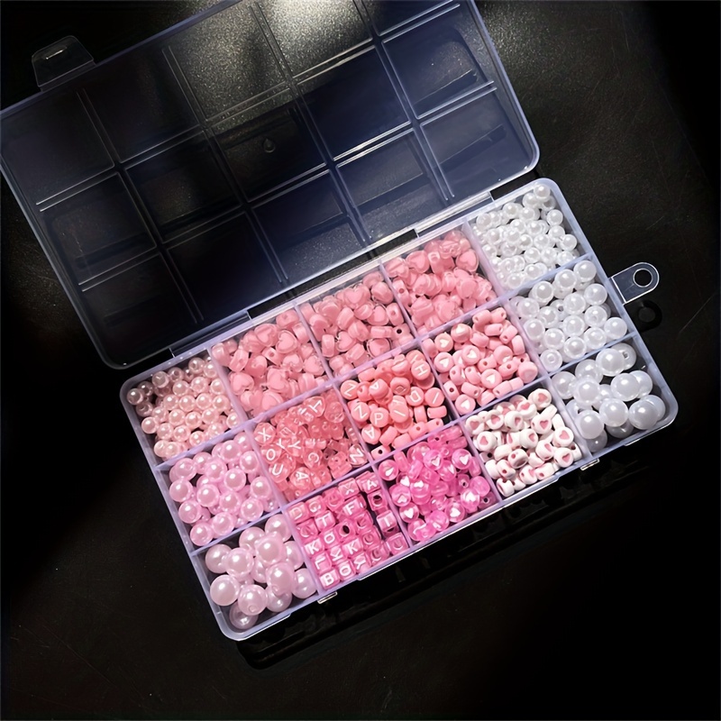 10-piece pink alphabet box, ac - Charm Bracelet Beads recension och pris