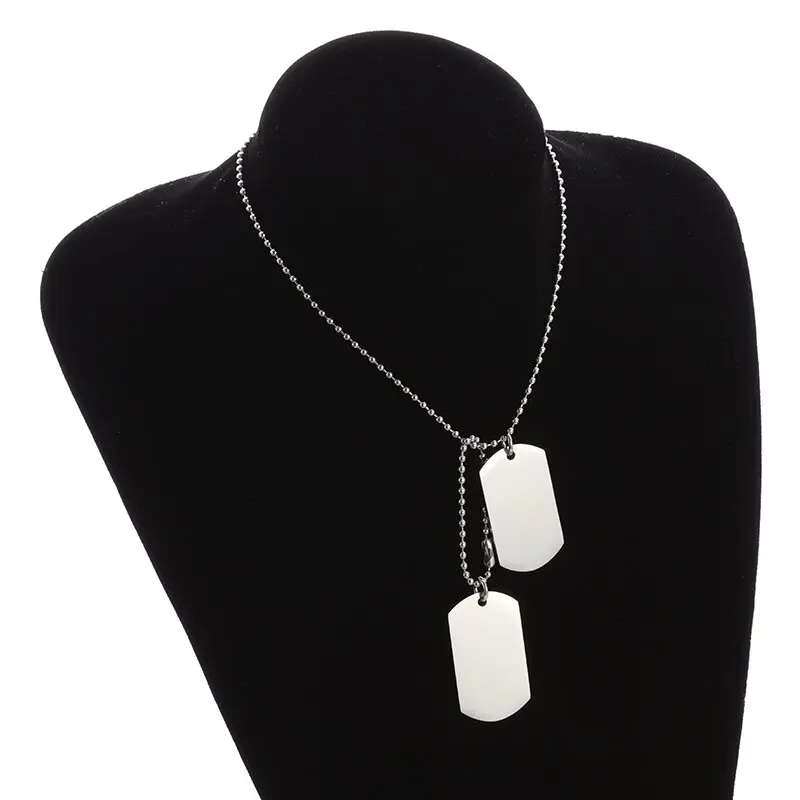 Simple Stainless Steel Double  - Mens Dog Tag Necklace recension och pris