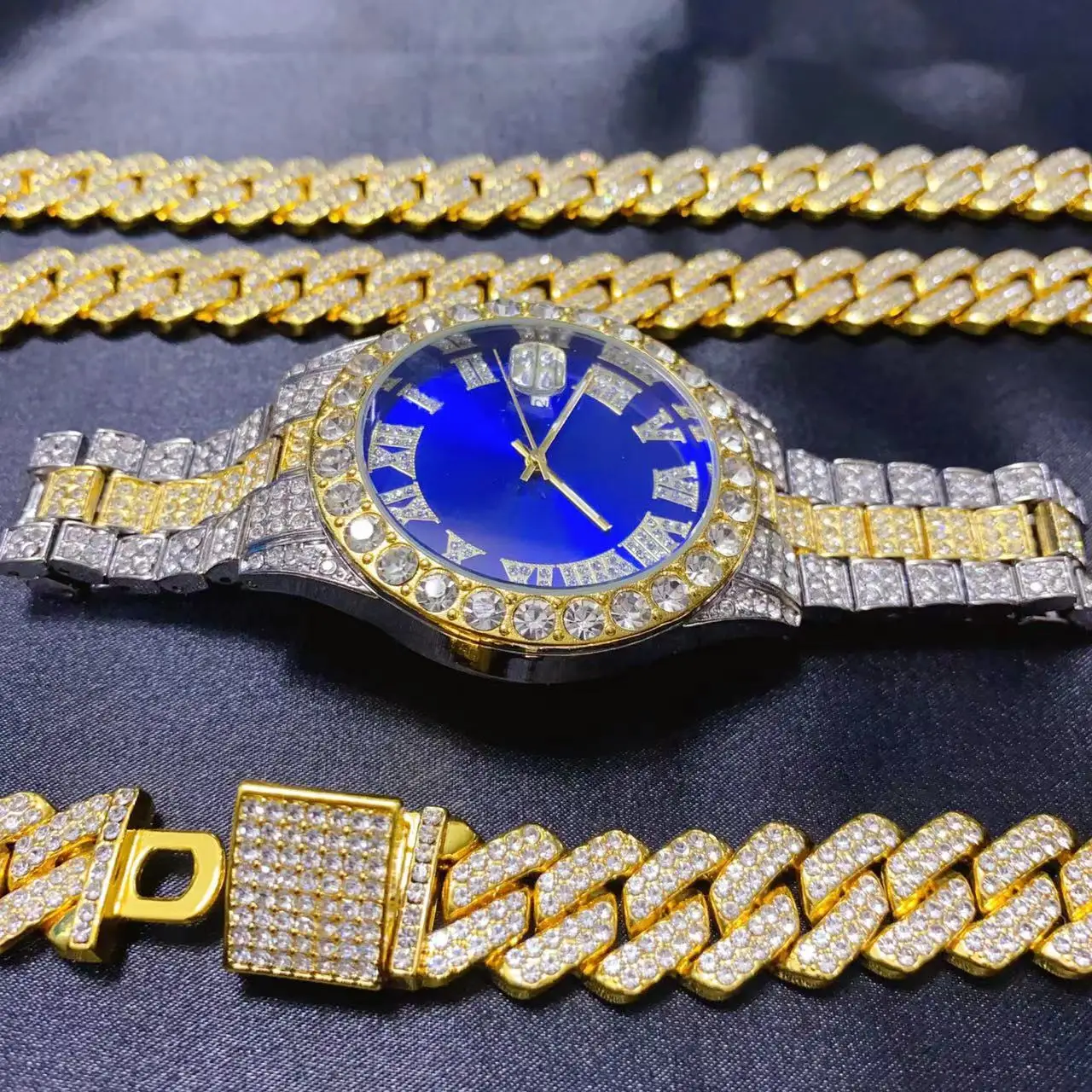 3PCS Hip Hop Calendar Watch Ne - Icebox Jewelry Watches recension och pris