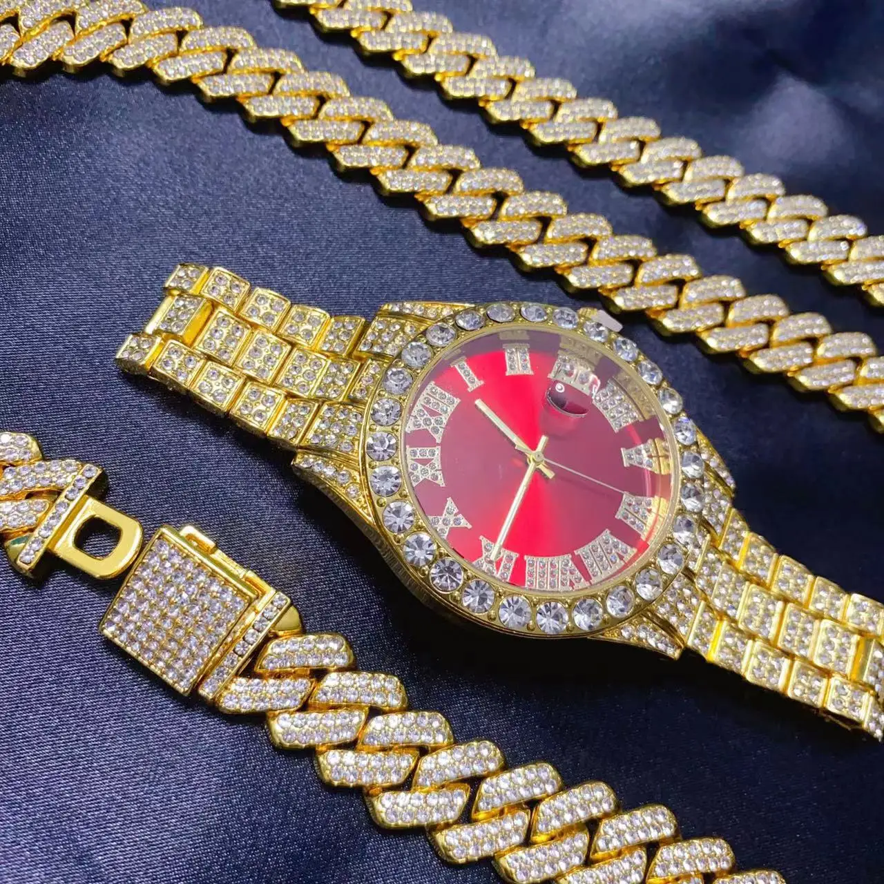 3PCS Hip Hop Calendar Watch Ne - Icebox Jewelry Watches recension och pris