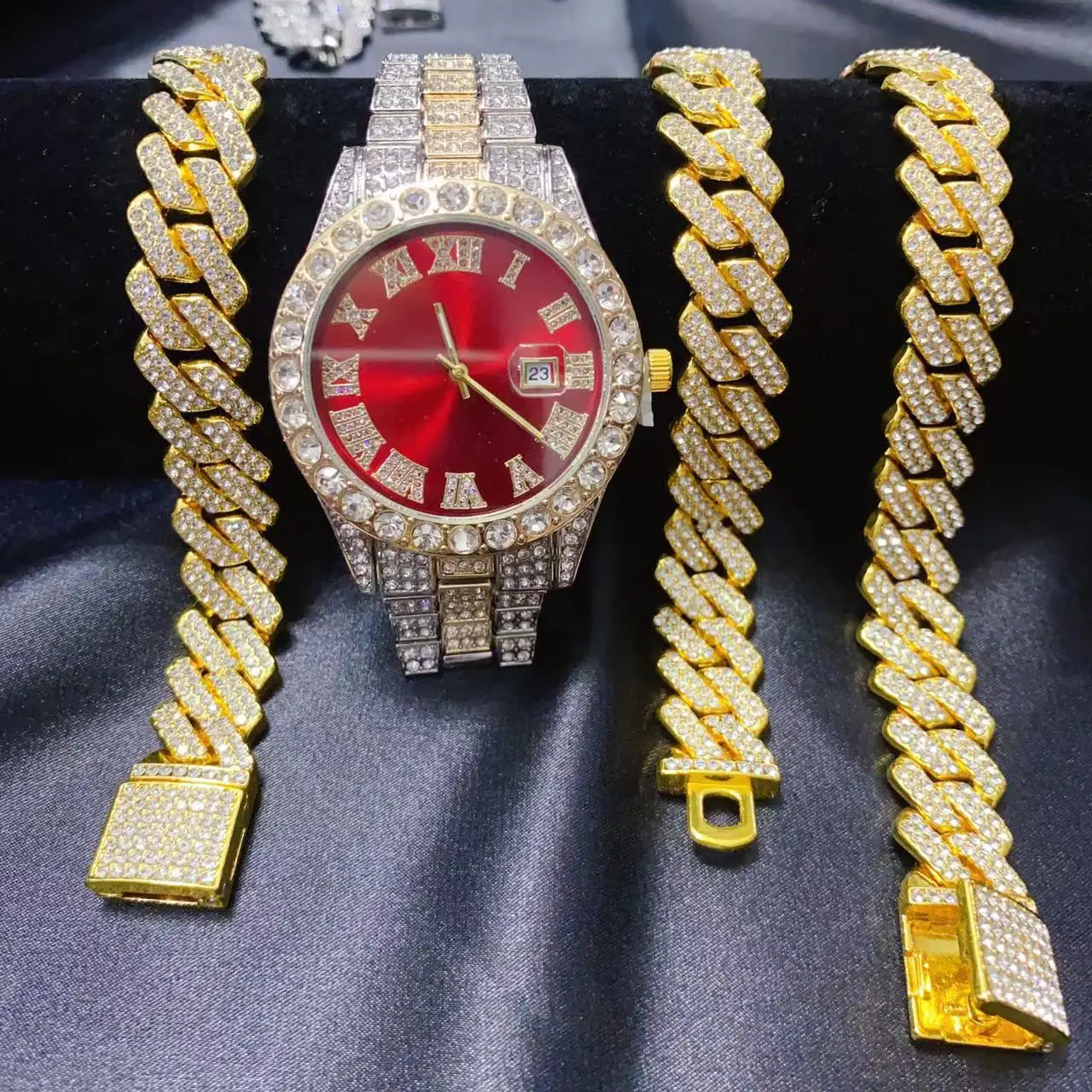 3PCS Hip Hop Calendar Watch Ne - Icebox Jewelry Watches recension och pris