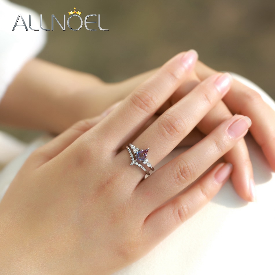ALLNOEL Kite Cut 0.91ct Alexan - Birthstone Ring Set recension och pris