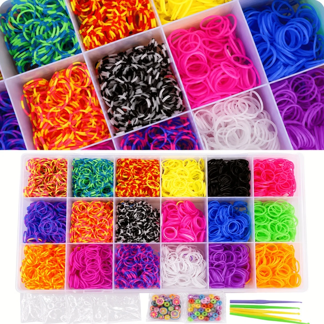 4800 Loom Bands Kit, Rubber Ba - Charm Bracelet Beads recension och pris