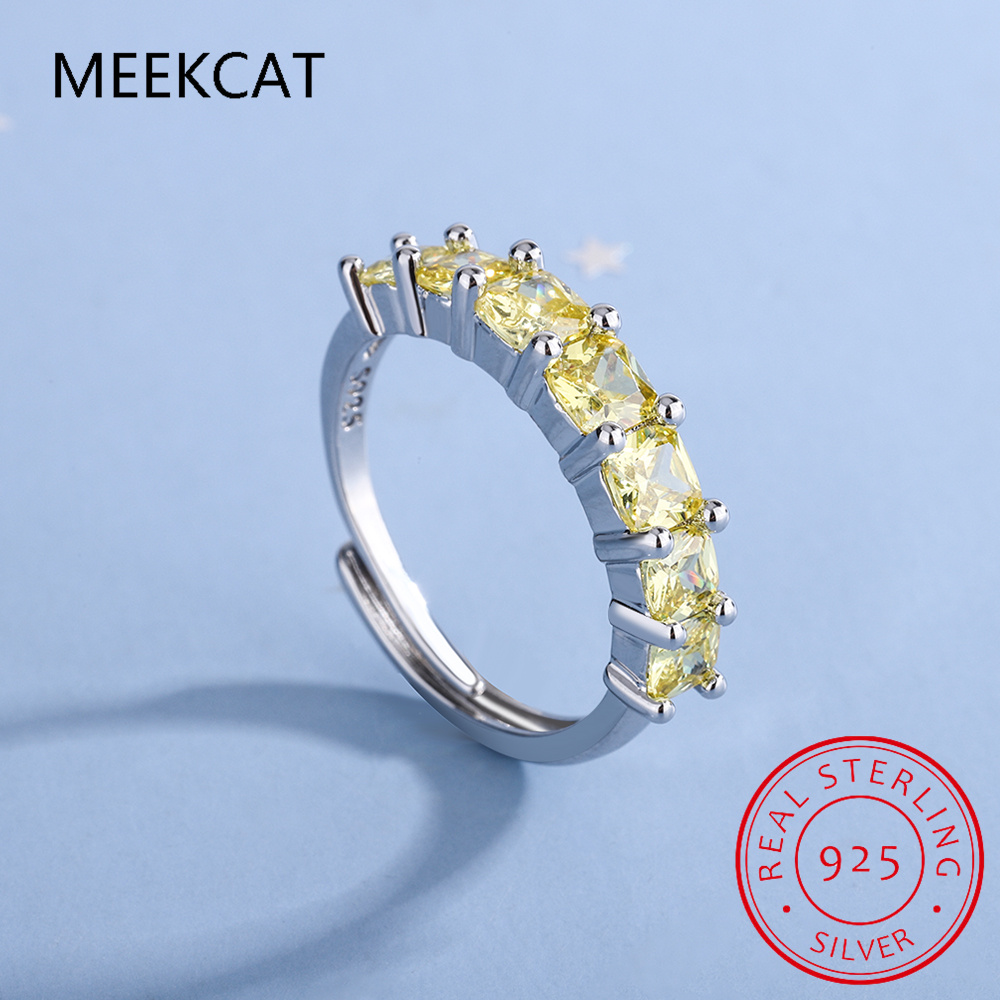 Princess Cut Natural Yellow Ci - Birthstone Ring Set recension och pris