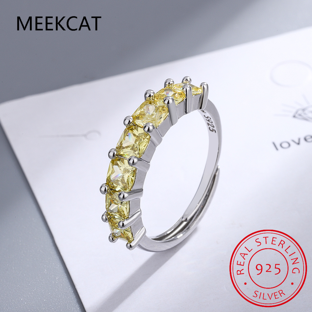 Princess Cut Natural Yellow Ci - Birthstone Ring Set recension och pris