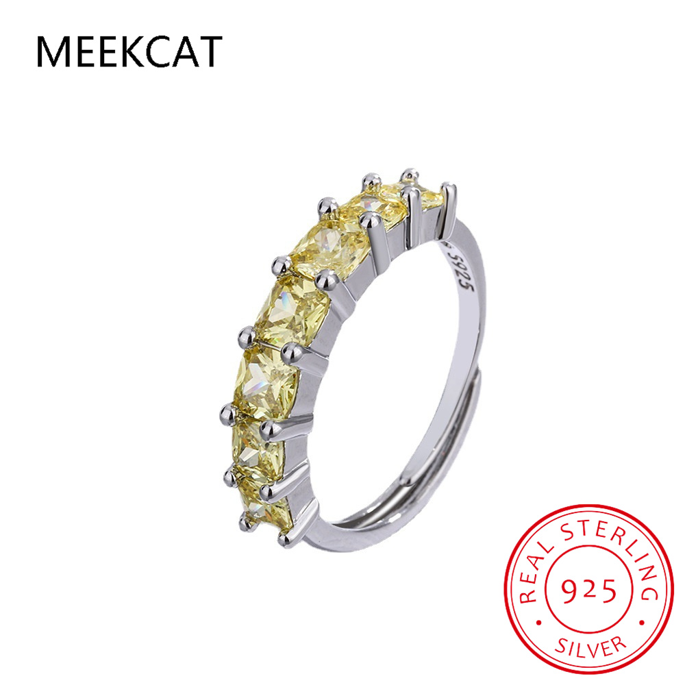 Princess Cut Natural Yellow Ci - Birthstone Ring Set recension och pris