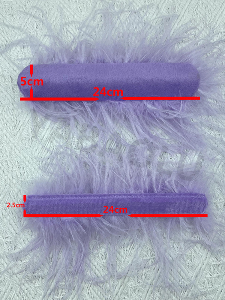 Natural Ostrich Feather Wrist  - Cuff Bangle Bracelet recension och pris