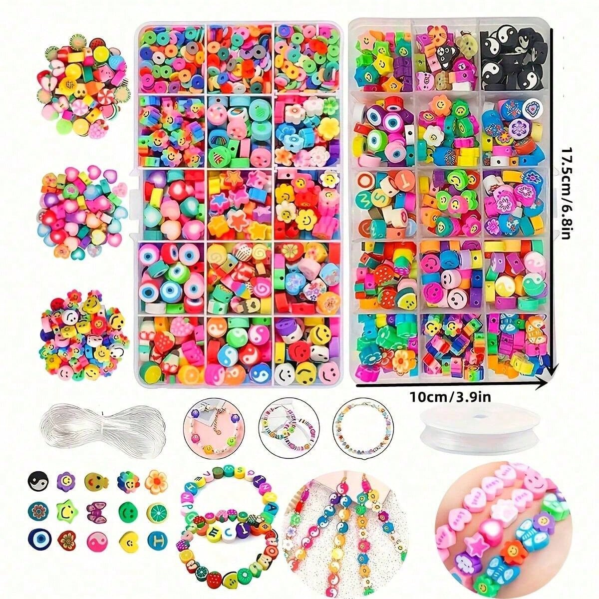 1450/1200/250pcs Polymer Clay  - Charm Bracelet Beads recension och pris