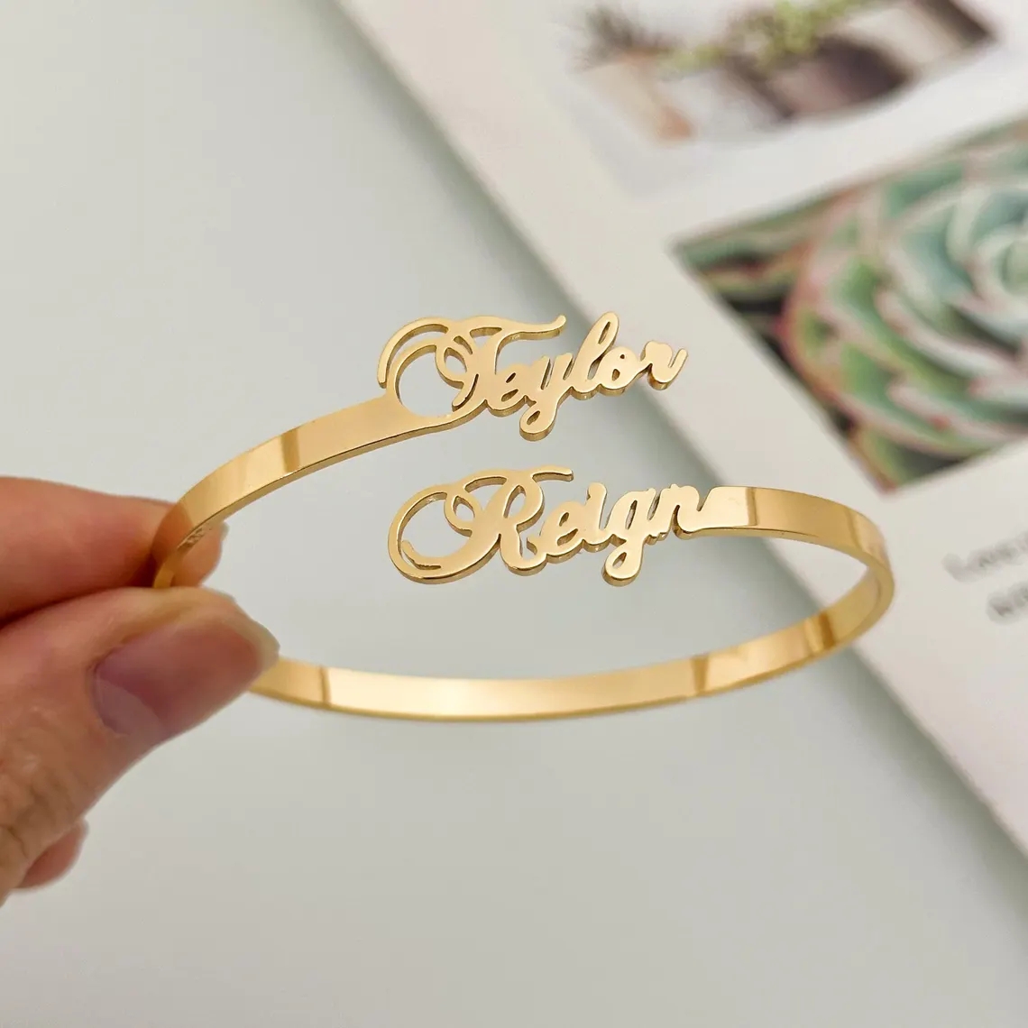 Personalized Custom Children's - Cuff Bangle Bracelet recension och pris