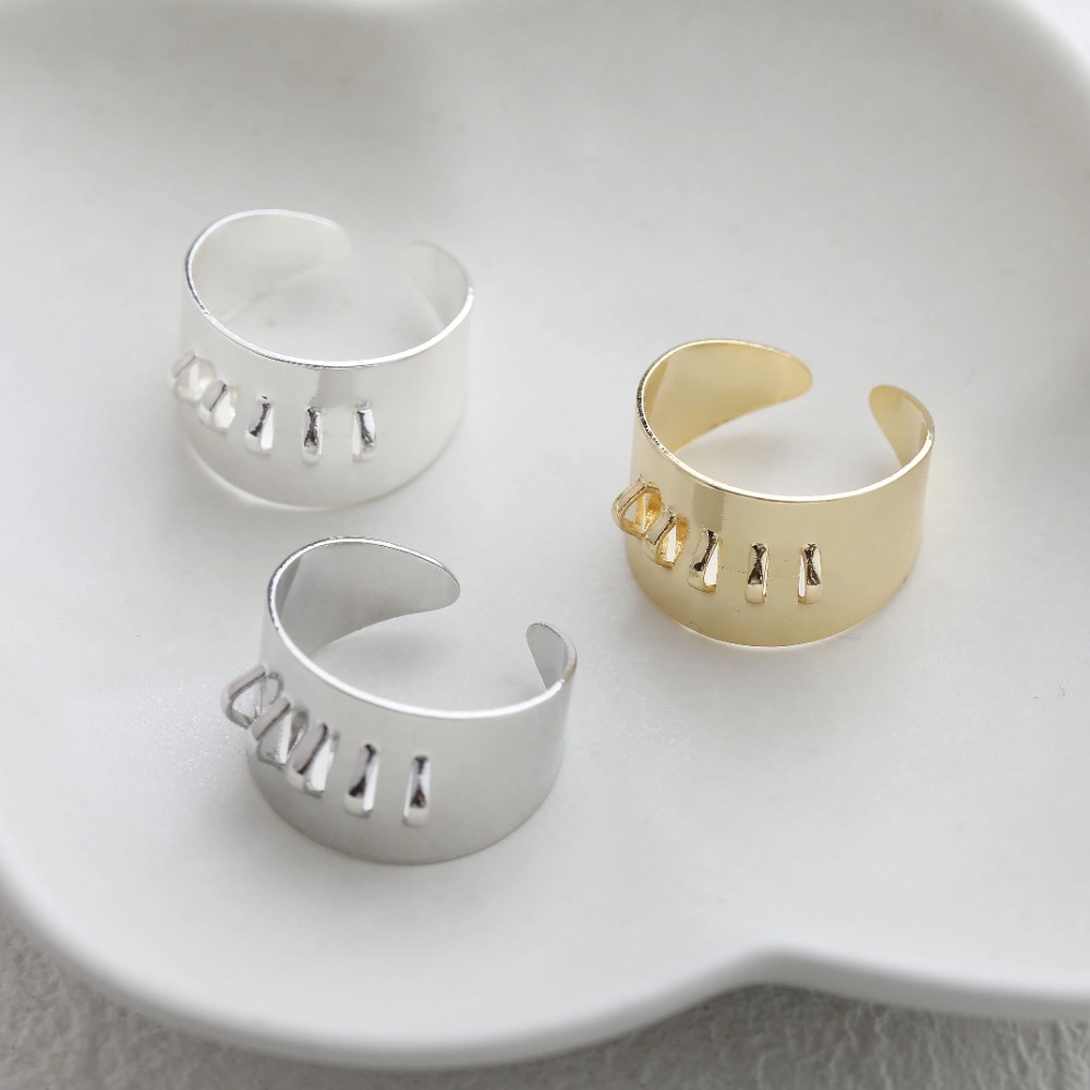 4PCS Brass Ring Settings with  - Gold Plated Ring recension och pris