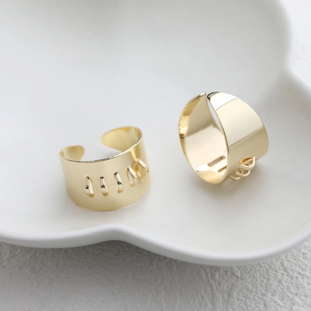 4PCS Brass Ring Settings with  - Gold Plated Ring recension och pris