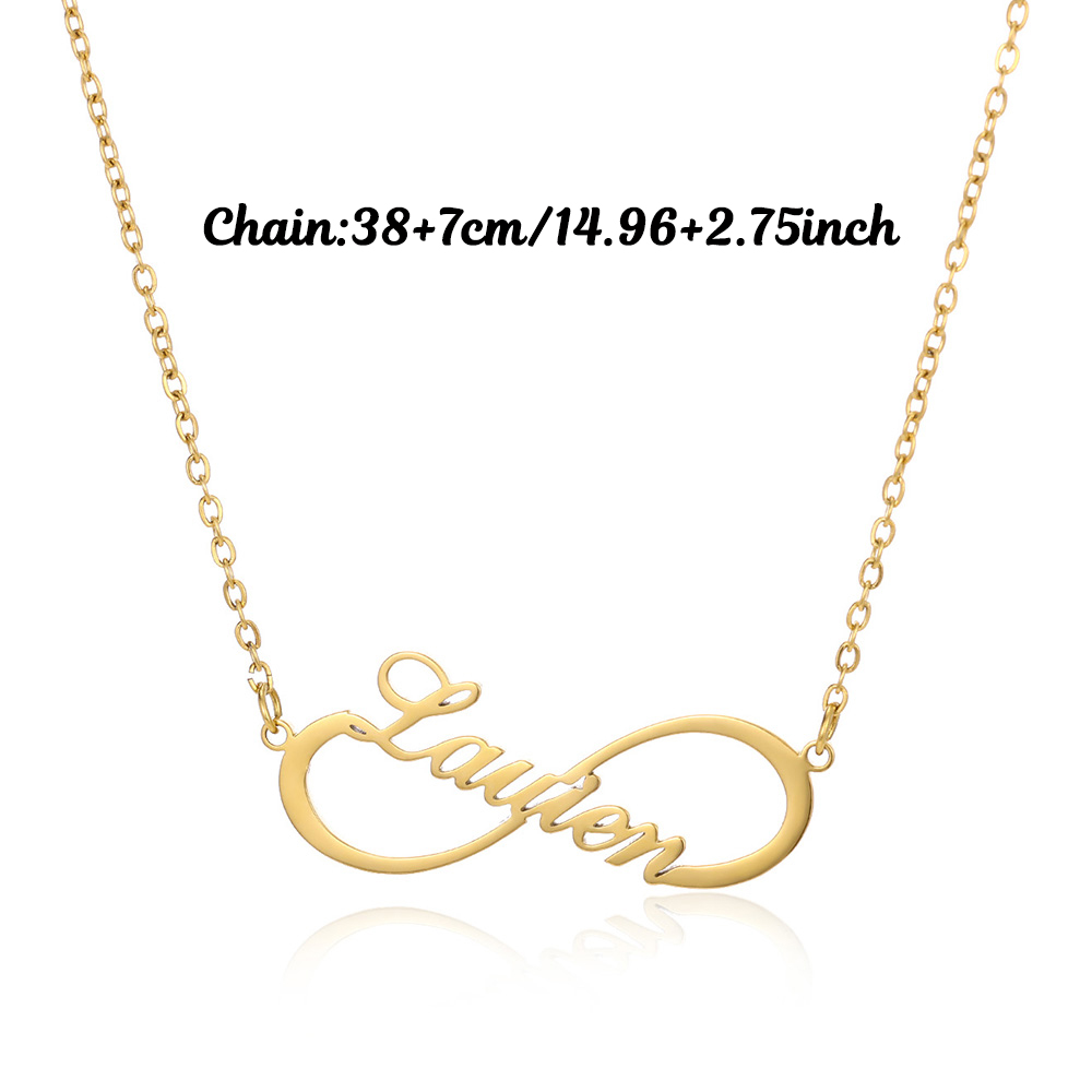Custom Name Infinity Necklaces - Engraved Name Necklace recension och pris