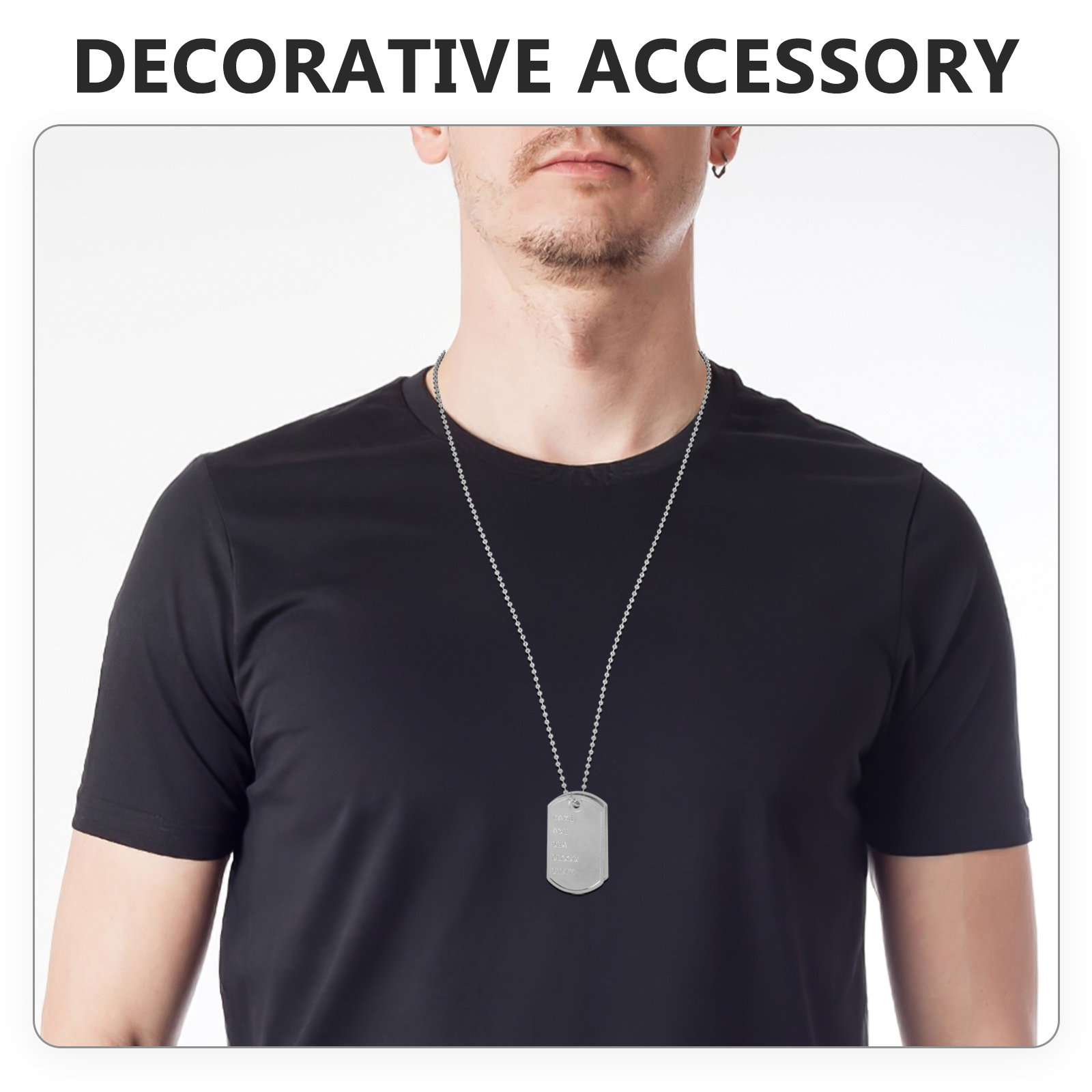 1Set Cosplay Dog Tags Necklace - Mens Dog Tag Necklace recension och pris