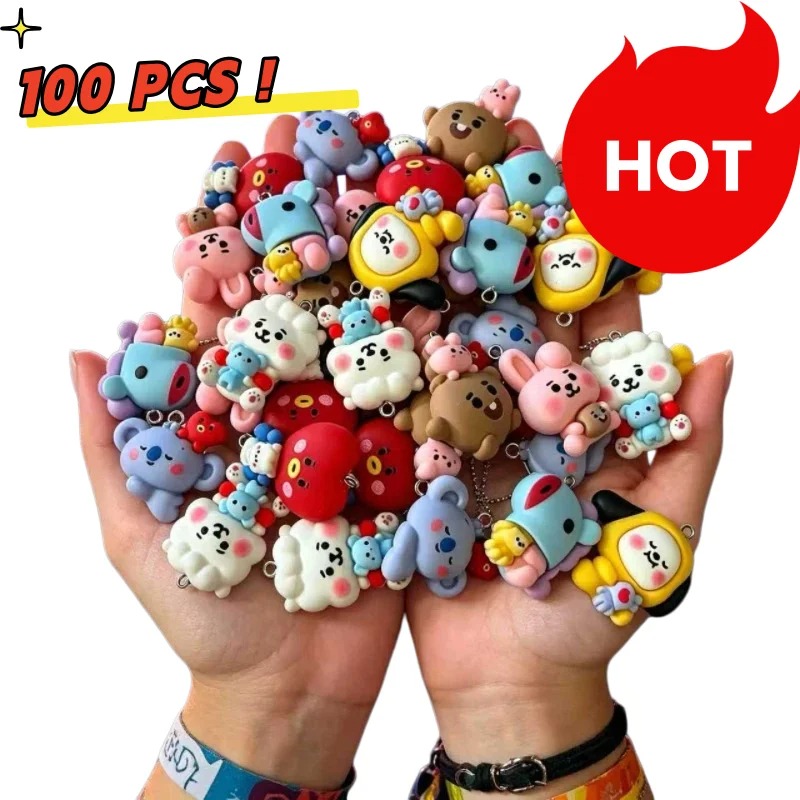 7pcs BT21 Resin Cartoon Charm  - Charm Bracelet Beads recension och pris