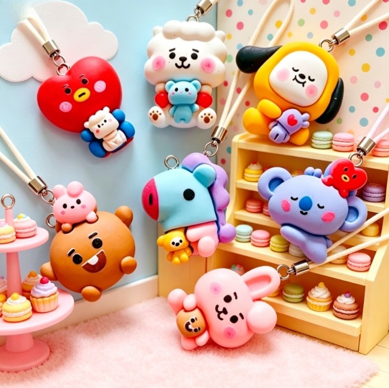 7pcs BT21 Resin Cartoon Charm  - Charm Bracelet Beads recension och pris