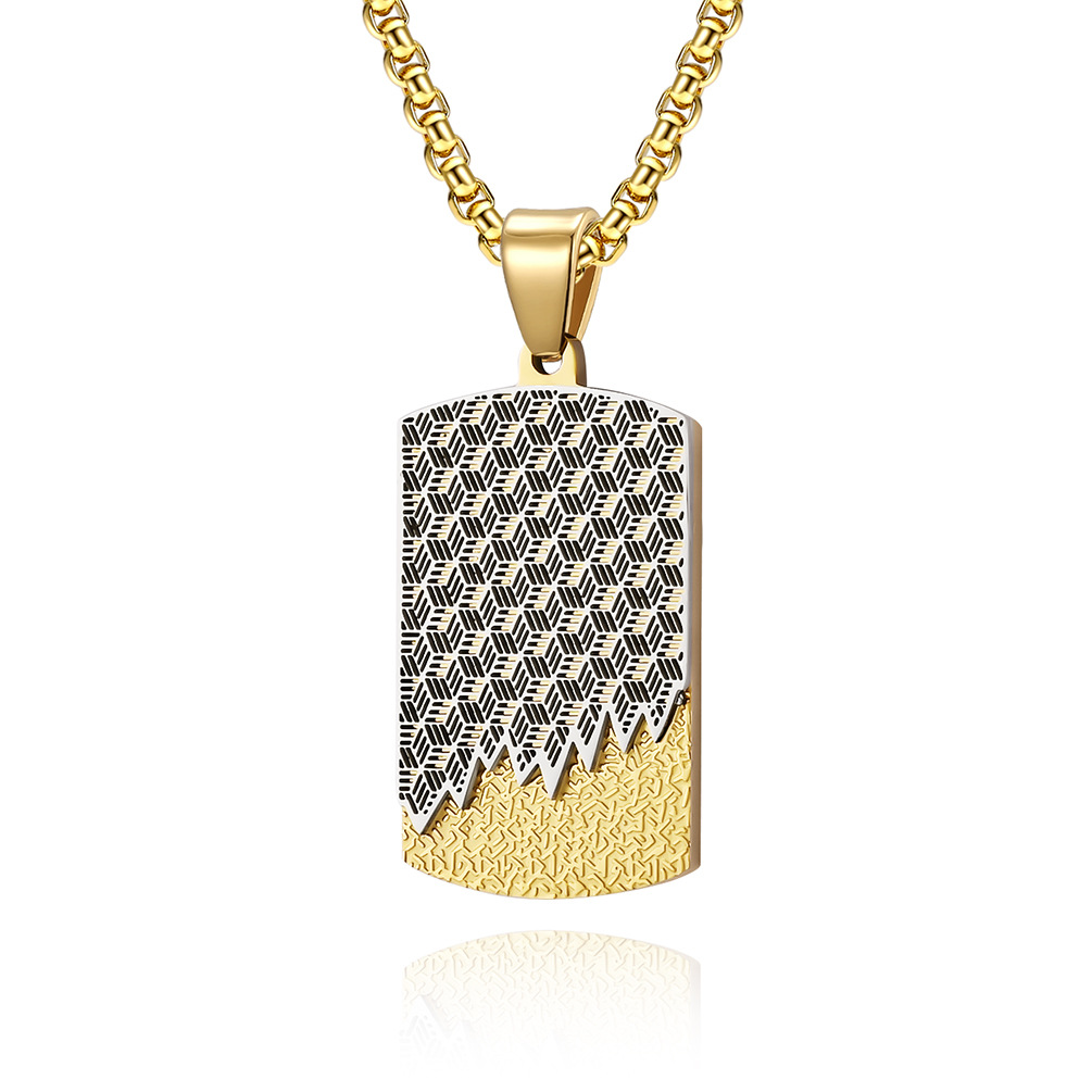 Men's Stainless Steel Two Colo - Mens Dog Tag Necklace recension och pris