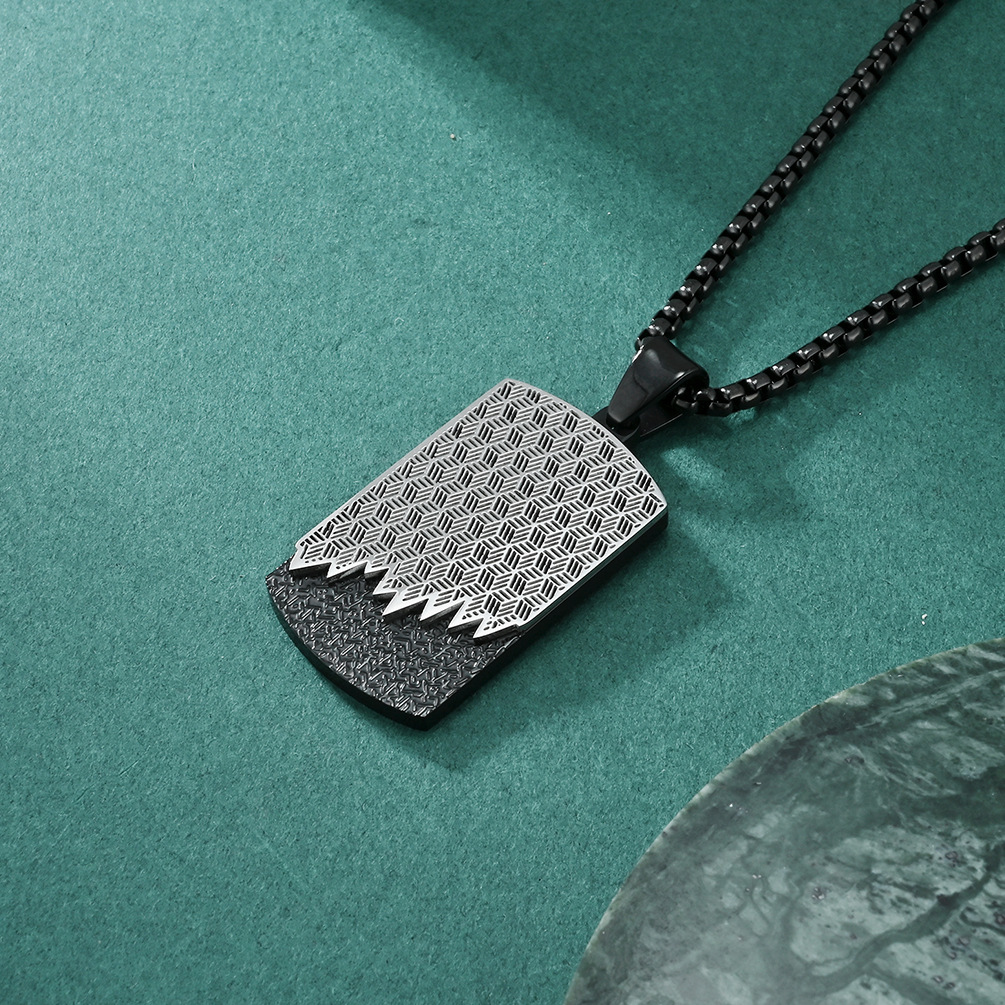 Men's Stainless Steel Two Colo - Mens Dog Tag Necklace recension och pris