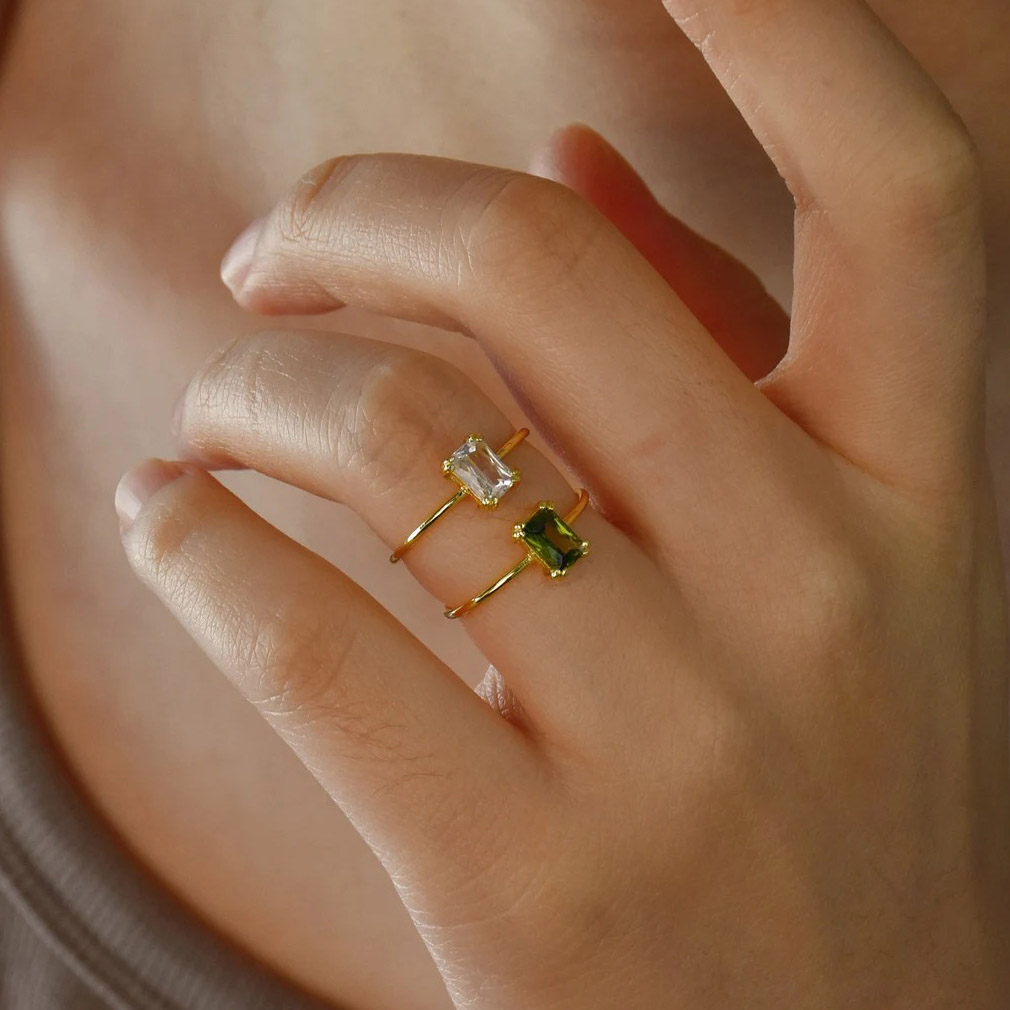Zircon Birthstone Rings For Wo - Birthstone Ring Set recension och pris