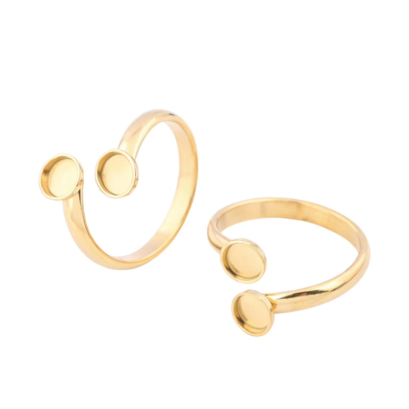 10pcs Stainless Steel Adjustab - Gold Plated Ring recension och pris