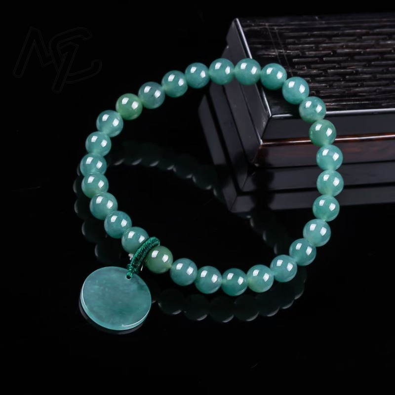 Natural Jadeite Blue Water Not - Charm Bracelet Beads recension och pris
