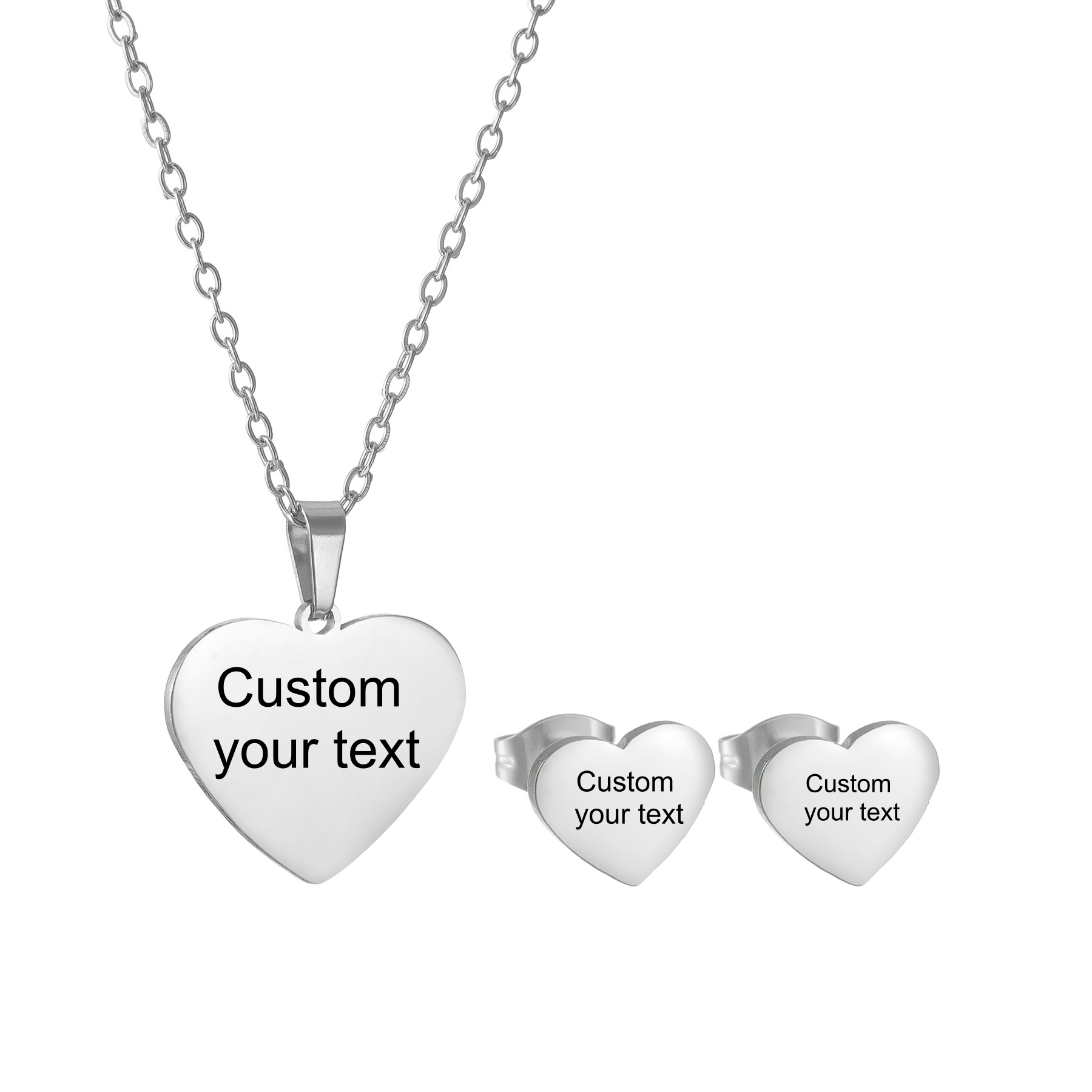 Custom Name Necklace Earrings  - Engraved Name Necklace recension och pris