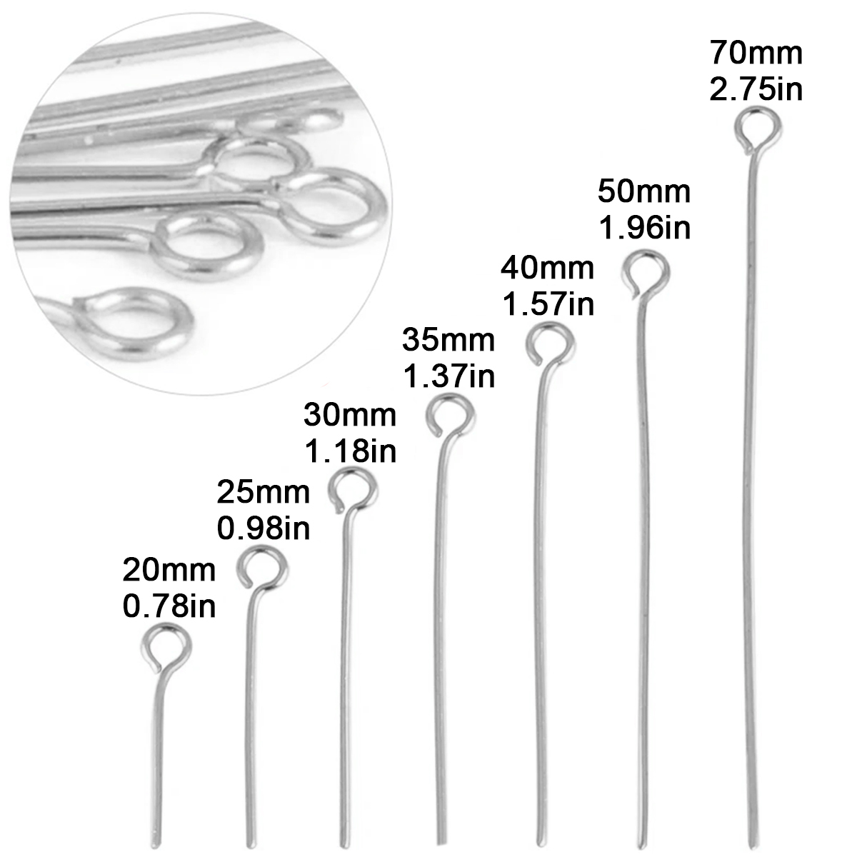 100Pcs/Lot Stainless Steel Eye - Charm Bracelet Beads recension och pris