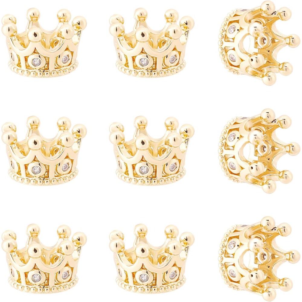 10 Pcs Cubic Zirconia Pave Kin - Charm Bracelet Beads recension och pris