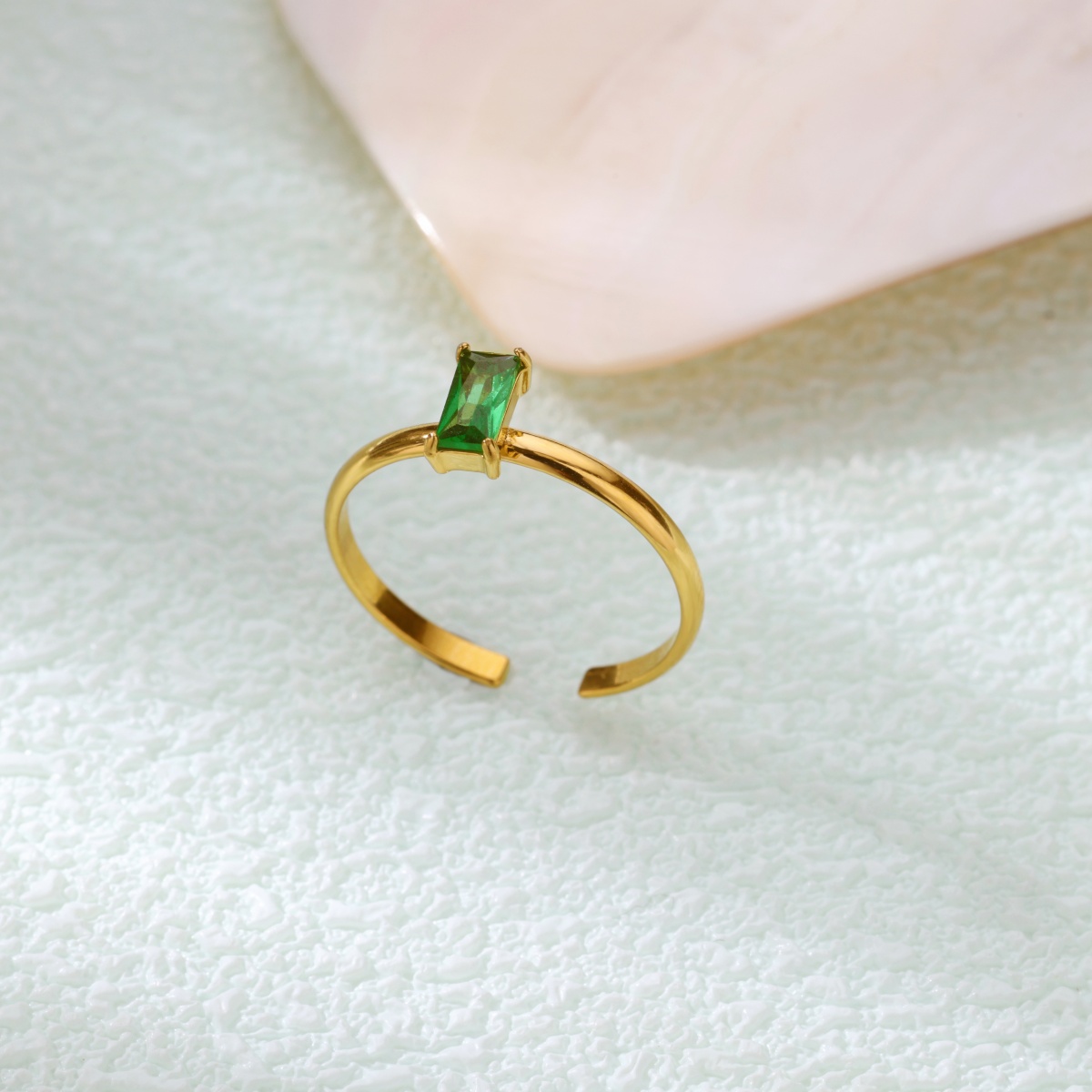 Purple Zircon Square Rings For - Birthstone Ring Set recension och pris