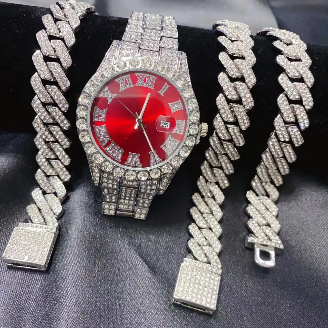 3PCS Hip Hop Calendar Luxury W - Icebox Jewelry Watches recension och pris