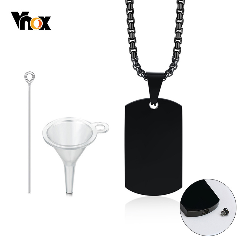 Vnox Men Dog Tag Container Pen - Mens Dog Tag Necklace recension och pris
