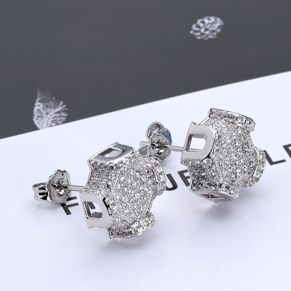 ESKEEM Fine Jewelry 12mm Iced  - Diamond Stud Earrings recension och pris