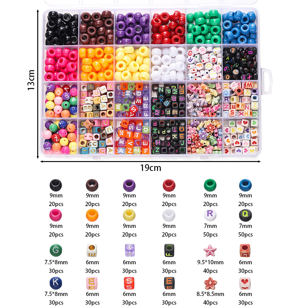 1 Box Colorful Acrylic Pony Be - Charm Bracelet Beads recension och pris